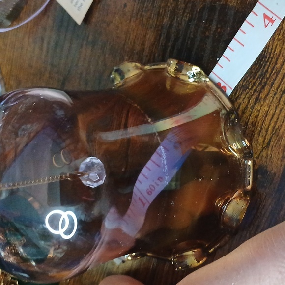 24k GOLD BLOWN RARE California Glassworks gold ROANNE   ombre tulip crystal bell - Picture 7 of 9
